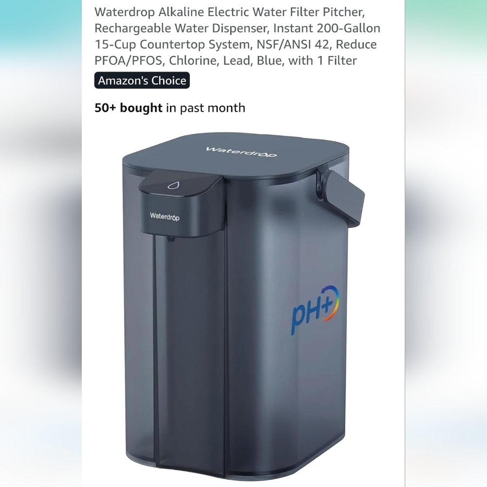 Water Drop Electric Water Filter Pitcher